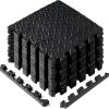 Yes4All EVA Interlocking Mats, Puzzle Floor Tiles, Foam Floor Padding with Border for Furniture, Home Space, Living Room, Garage 24 SQFT