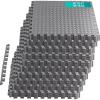 Yes4All EVA Interlocking Mats, Puzzle Floor Tiles, Foam Floor Padding with Border for Furniture, Home Space, Living Room, Garage 56 SQFT