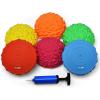 Yes4All Hedgehog Balance Pods for Exercise, Core Body Balancing, Balance Pods for Youth & Adults with Hand Pump – Set of 5(C. Rocky – 6pcs)
