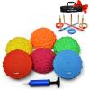 Yes4All Hedgehog Balance Pods for Exercise, Core Body Balancing, Balance Pods for Youth & Adults with Hand Pump – Set of 6