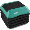 Yes4All High Arobic Step Platform & Stackable Risers – Adjustable 4″/6″/8″/10″/12″ Height – Choose Full Step Platform Set or 2-Pack Stackable Risers, Customize for Cardio & Aerobic Exercise(A. Green/Black)