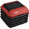 Yes4All High Arobic Step Platform & Stackable Risers – Adjustable 4″/6″/8″/10″/12″ Height – Choose Full Step Platform Set or 2-Pack Stackable Risers, Customize for Cardio & Aerobic Exercise(C. Red/Black)