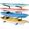 Yes4All Kayak Storage Rack Kayak Wall Mount Rack 400lbs 4 Adjustable Levels Kayak Rack for Outdoor, Indoor Kayak Storage Rack(B. UPGRADED – Black)