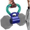 Yes4All Kettlebells Grip, Dumbbell Grip Handle, Convert Dumbbells into Kettlebell for Home Gym, Kettlebell for Weights Plate(D. Teal/ Mint Purple)