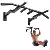 Yes4All Multi-Grip Wall Mount Pull-Up Bar, 16 Inches & 24 Inches Reversible Stud and Wall Compatibility Mounted Pull Up Bar Design, Solid Construction Strength Training(A. Wall and 16″ or 24″ Stud Mounted Chin Up Bar)