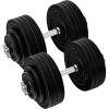 Yes4All Old School Adjustable Dumbbell Set with Weight Plates, Star Lock Collars/Connector, 40lbs to 200lbs Adjustable Weight Plates Set(M. 200LB or 100LB Dumbbell Pair – Black)