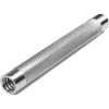 Yes4All Pair of Threaded Dumbbell Handles 14/16/18/24 inch, Chrome/Rubber Grip, Fit 1” Plates, Weight Bar Connector