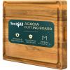 Yes4All Plus Large Edge Grain Teak Cutting Board for Kitchen, 24”L x 18”W x 1.5”Thick, Durable Wood with Juice Grooves, Pre-Oiled, Easy Grip Handles, Ideal for Chopping and Serving(Acacia)