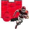 Yes4All Pop Up Defender, 3-Pack Basketball Youth Training Equipment, Portable Football Soccer Basketball Drill Defender(A. Red)