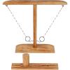 Yes4All Ring Toss Wall Game/Indoor & Outdoor Game for Adults, Camping, Party(D. Brown walnut)