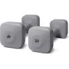 Yes4All Square Neoprene Dumbbell Set for Women/Men, Workout Hand Weight Dumbbells Set of 2, 2lb – 20lb with 4 Colors, Anti-Roll, Anti-Slip Exercise Dumbbells Weights for Home Gym,(H. 20lbs – Grey)