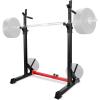 Yes4All Squat Rack for Home Gym, Adjustable Barbell Stand Rack, Multi-Function Weight Lifting, Dip Bar Station, Bench Press Rack Stand, Weight Plate Storage – Capacity Up to 600LBS(Barbell Squat Rack – Red – 550 lbs)
