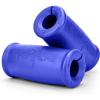 Yes4All Thick Dumbbell Handles Grips, Firm Rubber Barbell Grips, Great for Increasing Forearm Strength, Weightlifting, Muscle Building, Cable Attachments(Blue)