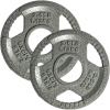Yes4All Tri-Grip Handles Cast Iron Olympic Weight Plates, 2-Inch Weight Plates for Weight Lifting with Smooth and Durable Finish, Suitable for Strength Training Exercises (Single, Pair and Set)(F. 2.5LB (Pair – Gray))