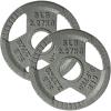 Yes4All Tri-Grip Handles Cast Iron Olympic Weight Plates, 2-Inch Weight Plates for Weight Lifting with Smooth and Durable Finish, Suitable for Strength Training Exercises (Single, Pair and Set)(G. 5LB (Pair – Gray))