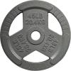 Yes4All Tri-Grip Handles Cast Iron Olympic Weight Plates, 2-Inch Weight Plates for Weight Lifting with Smooth and Durable Finish, Suitable for Strength Training Exercises (Single, Pair and Set)(E. 45LB (Single – Gray))