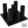 Yes4All Vertical Storage Rack, Home Gym Organizer, Barbell & Dumbbell Rack for 2-inch Olympic & Curl Bars(A. 5 Bar – Black)