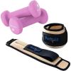Yes4All Wrist & Ankle Weights Pair 1lb -10lbs, Adjustable Strap for Walking, Jogging, Pilates, Gym Fitness Workout for Women, Men(H. Combo Wrist Weight (1lbs x2) + Dumbbell (2lbs x 2))