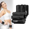 Yes4All Wrist & Ankle Weights Pair, Adjustable Silicone Ankle weights for Women Men Home Gym Workout, Yoga, Dance, Cardio, Pilates, Aerobics, Walking and Running(B. Charcoal – (1lbs x2))