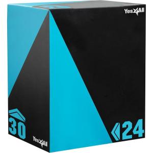 Yes4All 3 in 1 Foam Plyometric Jump Box for Training & Conditioning – Plyo Jump Box for Fitness Workout Exercise(C. 30″ x 24″ x 20″ – 64 lbs)