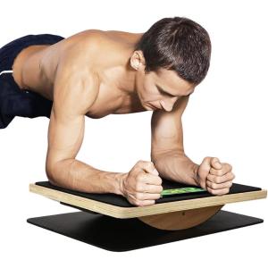 Yes4All 350LBS Professional Wooden Balance Board for Leg Workout, Anti-Slip Rocker Board, Wobble Board for Standing Desk(Smartphone Board)