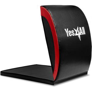 Yes4All Abdominal Exercise Pads, Foldable Ab Workout Equipment for Home Gym Core Training & Back Stretching, Sit Up Mat for Floor Exercises(B4. Red)