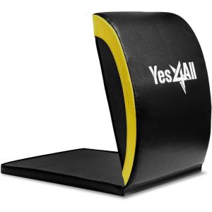 Yes4All Abdominal Exercise Pads, Foldable Ab Workout Equipment for Home Gym Core Training & Back Stretching, Sit Up Mat for Floor Exercises(B5. Yellow)