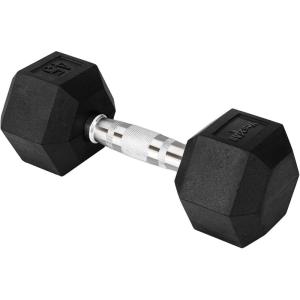 Yes4All Chrome Grip Encased Hex Dumbbells – Hand Weights With Anti-Slip 5-50 LBS Single(45 Pounds – Single)
