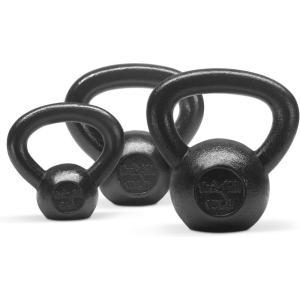 Yes4All Kettlebell Sets, 5 – 10 – 15 – 20 – 25 – 30 LB Cast Iron Strength Training Kettlebells, Wide Handles & Flat Bottom, Multi-Level from Beginners to Pros for Strength Training & Home Gym(D. 5 – 10 – 15 lbs)