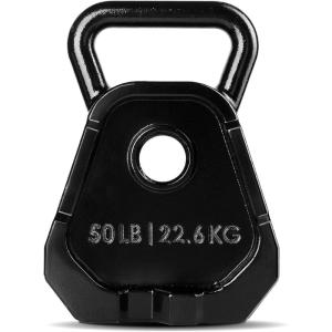 Yes4All Kettlebell Special Shape, Upgraded &Multifunctional for Advanced Training, Solid Cast Iron Powder Coated, Anti Slip Handle Strength Training Equipment(C.50lbs – Single)