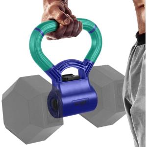 Yes4All Kettlebells Grip, Dumbbell Grip Handle, Convert Dumbbells into Kettlebell for Home Gym, Kettlebell for Weights Plate(D. Teal/ Mint Purple)