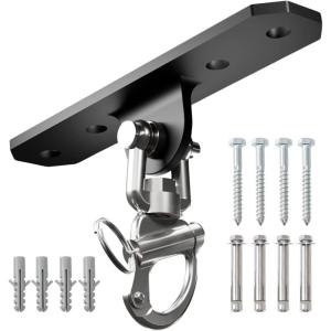 Yes4All Punching Bag Hanger, Stainless Steel Swivel Chain with 4 Snap Hooks for Heavy Bag, Gym Swing, Trapeze, and Hammock(Heavy Duty Swing Hanger 360° Rotation)
