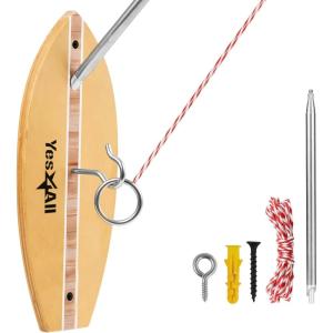 Yes4All Ring Toss Wall Game/Indoor & Outdoor Game for Adults, Camping, Party(C. Nature Wood)