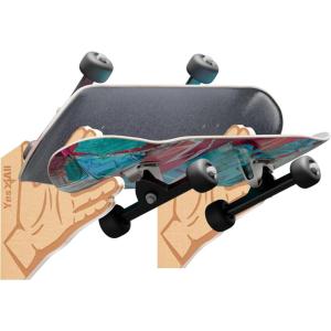 Yes4All Unique Wooden Skateboard Rack, Wall Mounted Longboard Storage for Home Decor and Garage Organizer(A. Wooden Skate Wall Rack – Multicolor)
