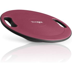 Yes4All Upgraded Wobble Balance Board, 16.34″ TPE Non-slip, Stability Board for Home Gym, Standing Desk & Physical Therapy(F. Sugar Plum)