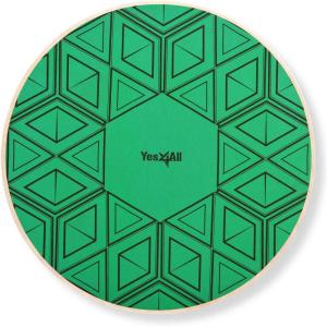 Yes4All Versatile Wooden Wobble Balance Trainer Board with 360 Degree Rotation(F. Wooden Balance Board – Turquoise Cube)