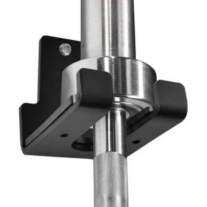 Yes4All Vertical Wall Mounted Olympic Barbell Holder, Barbell Storage Rack, Hanging Barbell Rack for Home Fitness Equipment(Black Vertical Wall Mounted – 1 Bar)