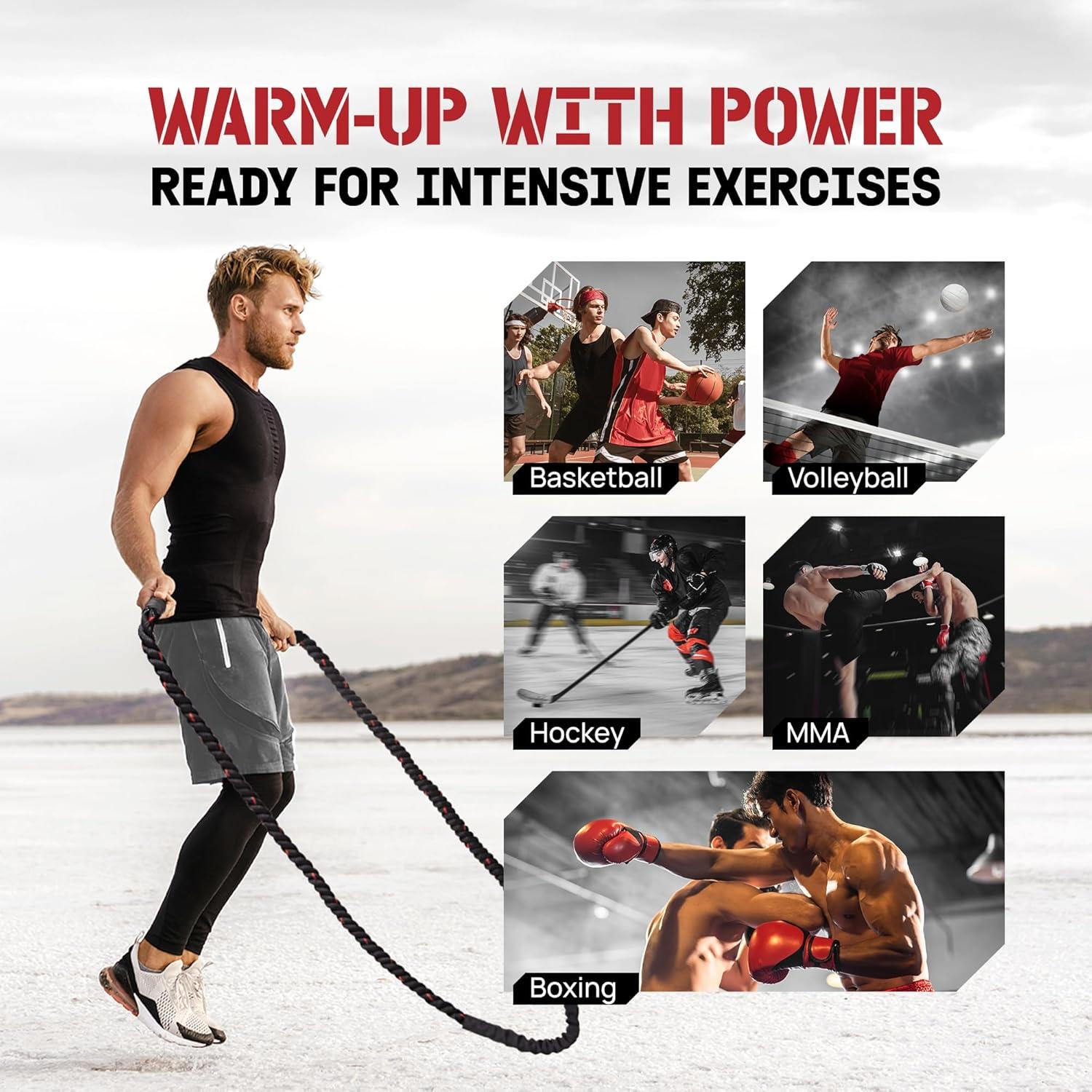 image:imageYes4All Weighted Jump Rope 28LB Heavy Skipping Rope with AntiSlip Double Layer Handle amp Protective Sleeve for Fitness Cardio Muscle Training Carry Bag Included28 lbs
