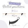 Yes4All Single Bar Wall Mount Ballet Barre, Beech Ballet Bar for Ballet Poses, Home Workouts, Yoga, Stretching and Dance Practice(A. Natural Wood)
