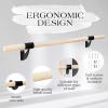 Yes4All Single Bar Wall Mount Ballet Barre, Beech Ballet Bar for Ballet Poses, Home Workouts, Yoga, Stretching and Dance Practice(A. Natural Wood)