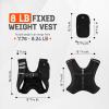 Yes4All Weight Vest, 8lb/12lb/16lb/20lb/30lb Fixed Weighted Vests for Women & Men With Reflective Stripe, 2 Shoulder Pads & Phone Pocket – Ideal for Workout, Walking, Strength Training(Black)