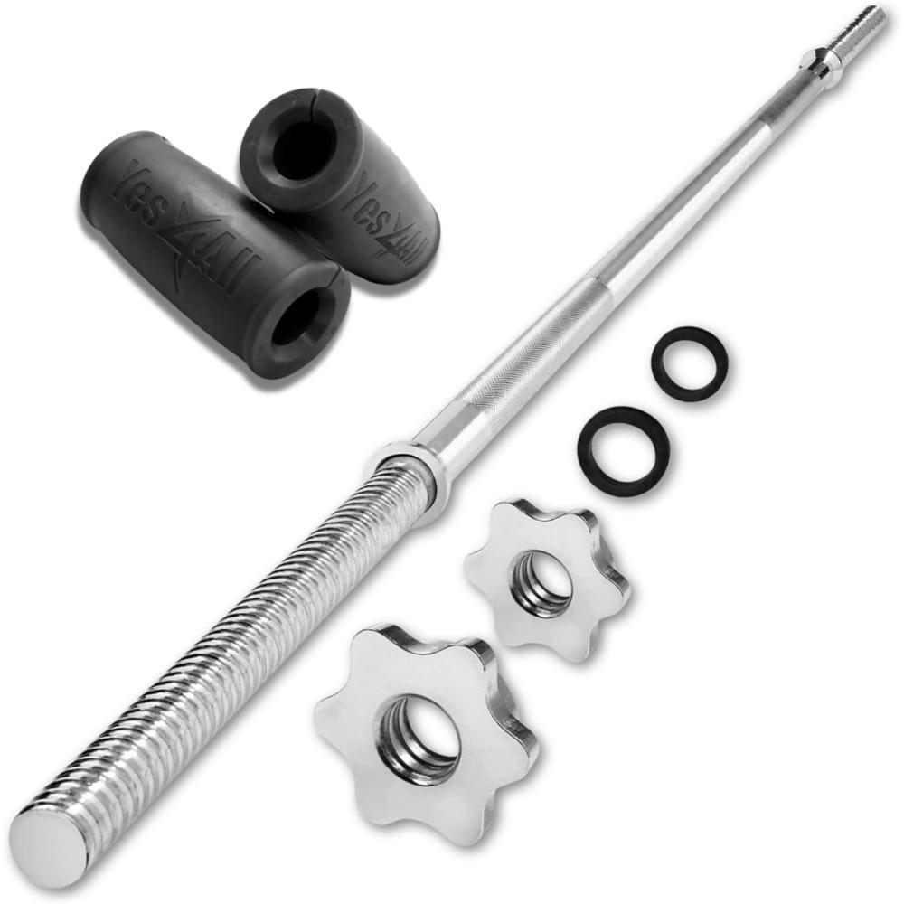 image:imageYes4All Standard Straight Barbell 60 inch amp Xtreme Grip For Workout