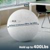 Yes4All Exercise Office, 400lbs Capacity Anti-Burst Yoga Weight Self-Standing Sitting Ball Chair with Hidden Seam Cover Convenient Handle & Pump Included, Standard, Dark Gray(Upgrade Light Gray)