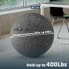 Yes4All Exercise Office, 400lbs Capacity Anti-Burst Yoga Weight Self-Standing Sitting Ball Chair with Hidden Seam Cover Convenient Handle & Pump Included, Standard, Dark Gray(Dark Gray)