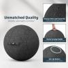 Yes4All Exercise Office, 400lbs Capacity Anti-Burst Yoga Weight Self-Standing Sitting Ball Chair with Hidden Seam Cover Convenient Handle & Pump Included, Standard, Dark Gray(Dark Gray)