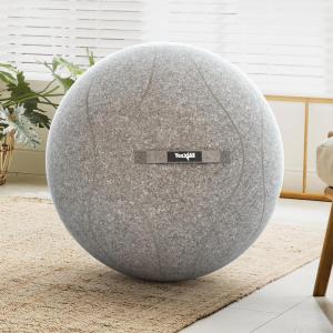 Yes4All Exercise Office, 400lbs Capacity Anti-Burst Yoga Weight Self-Standing Sitting Ball Chair with Hidden Seam Cover Convenient Handle & Pump Included, Standard, Dark Gray(Upgrade Light Gray)
