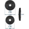 Yes4All 1.15 Inch Cast Iron Weight Plate – Ideal for Dumbbell Handle, Strength Training and Weightlifting (Set) – 2×1.25lb + 2×2.5lb (Set of 4)