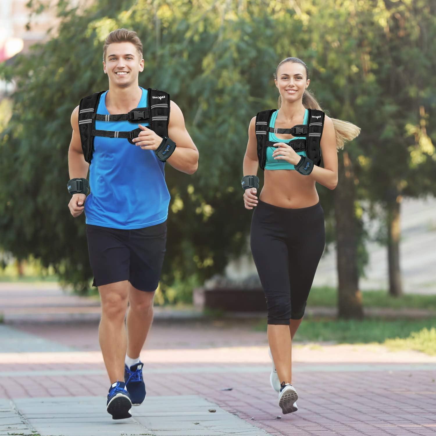 image:imageYes4All Weighted Vest with AnkleWrist Weights Strength Training Weight Vest 14 Lbs
