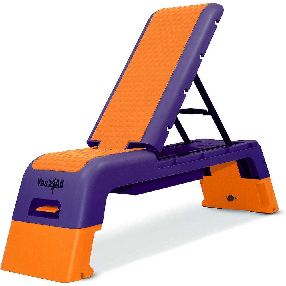 image:imageYes4All Multifunctional Fitness Aerobic Step PlatformAerobic Deck Household Step Workout Bench for Home Gym OrangePurple