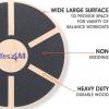 Yes4All 300lbs Wooden Wobble Board, 360-Degree Balance Board for Adults, Stylish Balance Trainer with Anti-Skid Texture